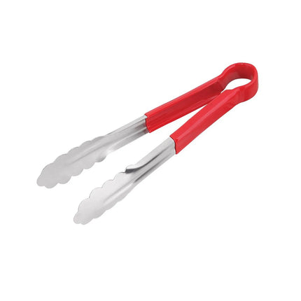GGM Gastro Kẹp Phục Vụ - Thép Không Gỉ - Cán Silicone - 22cm - Đỏ