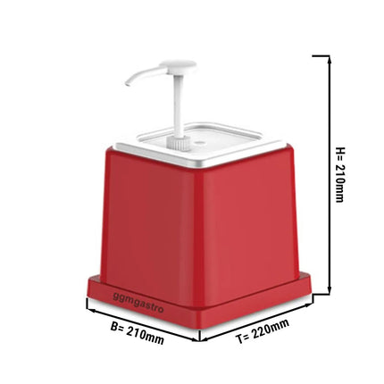GGM Gastro Ketchup / Sauce Dispenser - 2 L - Polypropylene - Pump Dispenser