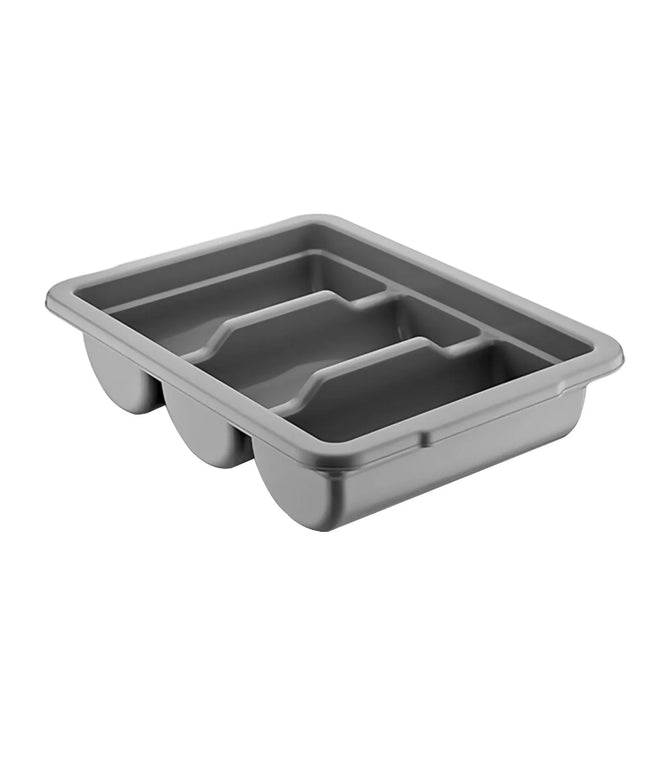 GGM Gastro Khay Đựng Dao Dĩa - 291x406mm - Cao 96mm - Polypropylene (PP) - 3 Ngăn - Xám