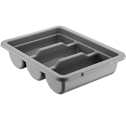 GGM Gastro Khay Đựng Dao Dĩa - 291x406mm - Cao 96mm - Polypropylene (PP) - 3 Ngăn - Xám