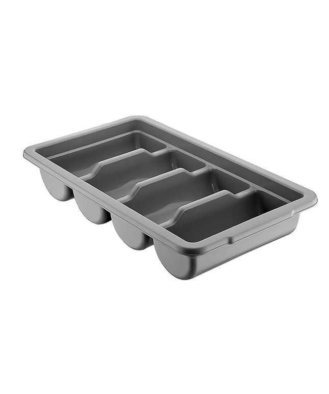 GGM Gastro Khay Đựng Dao Dĩa - 293x530mm - Cao 98mm - Polypropylene (PP) - 4 Ngăn - Xám