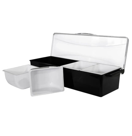GGM Gastro Khay Đựng Gia Vị Quầy Bar - 4 Ngăn - Kèm Nắp