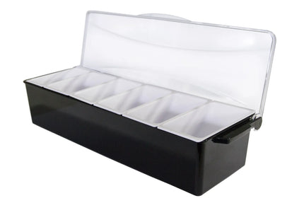 GGM Gastro Khay Đựng Gia Vị Quầy Bar - 6 Ngăn - Kèm Nắp