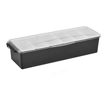 GGM Gastro Khay Đựng Gia Vị Quầy Bar - 6 Ngăn - Kèm Nắp