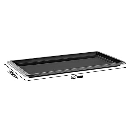 GGM Gastro Khay GN 1/1 - Polycarbonate - 527x323mm - Cao 23mm - Đen