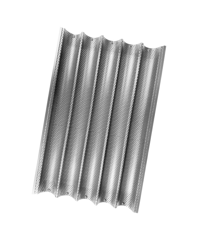 GGM Gastro Khay Nướng Baguette - Nhôm - EN 600x400 - Chống Dính - 5 Rãnh Khuôn