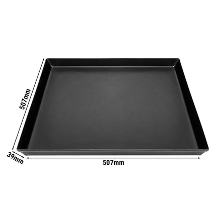 GGM Gastro Khay Pizza - Thép Xanh - 507x507x39mm - Chống Dính