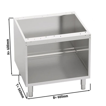 GGM Gastro Khung Bệ Hở - 600x550x600mm - 0.30m³ - Thép Không Gỉ AISI 304 - Dòng 600