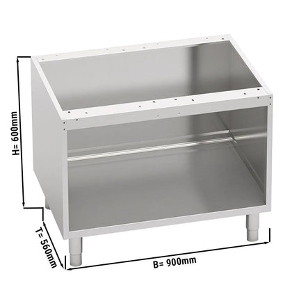 GGM Gastro Khung Bệ Hở Lorenzo 600 - 900x550x600mm - Thép Không Gỉ AISI 304 - Dòng Lorenzo 600