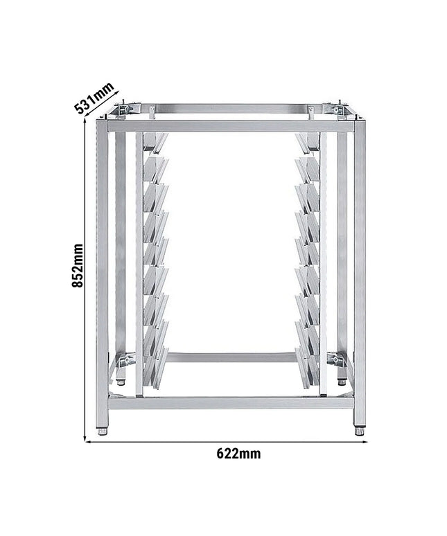 GGM Gastro Khung Chân Đế Cho Lò Hấp Combi - 622x531x852mm - 9x GN 1/1 - Thép Không Gỉ - Cho KB523 & BB443