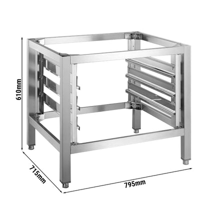 GGM Gastro Khung Chân Đế Cho Lò Hấp Combi - 715x795x610mm - 3x GN 1/1 - Thép Không Gỉ - Cho KB511 & KB1011