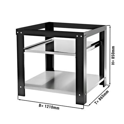 GGM Gastro Khung Chân Đế Cho Lò Pizza - 1210x865x850mm - Đen - Cho GPOE630DN