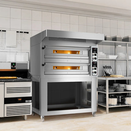 GGM Gastro Khung Chân Đế Cho Lò Pizza - 1420x1260x950mm - Thép Không Gỉ - Có Bánh Xe - Cho PDZ930