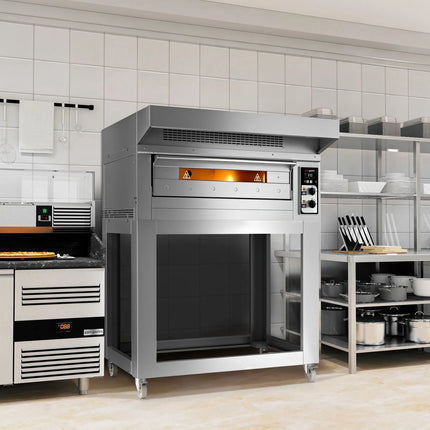 GGM Gastro Khung Chân Đế Cho Lò Pizza - 1420x1260x950mm - Thép Không Gỉ - Có Bánh Xe - Cho PDZ930