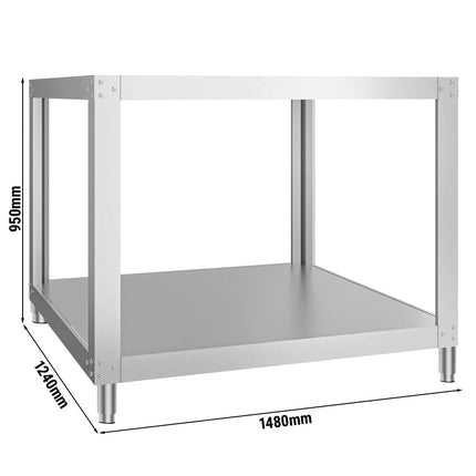 GGM Gastro Khung Chân Đế Cho Lò Pizza - 1480x1240x950mm - Thép Không Gỉ - Cho GEP9