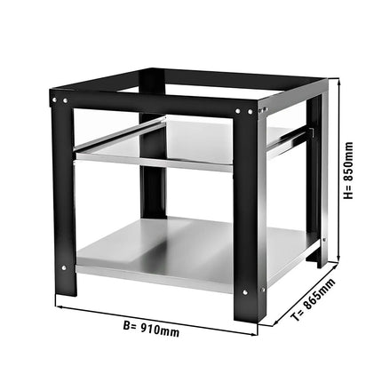 GGM Gastro Khung Chân Đế Cho Lò Pizza - 910x865x850mm - Đen - Cho GPOE430DN