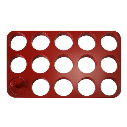 GGM Gastro Khuôn Ép Burger - Thủ Công - Nhựa - Đỏ - Ø80mm - 15 Lỗ