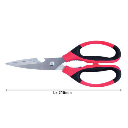GGM Gastro Kitchen Scissors - 249mm - Stainless steel - with bottle opener