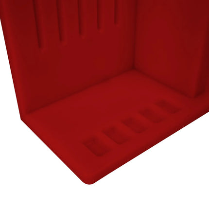 GGM Gastro Knife Block - with Rack - Polyethylene - 300x504x202mm - Red