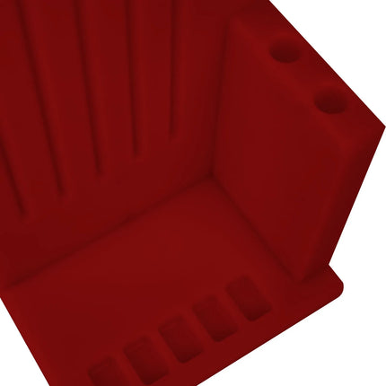 GGM Gastro Knife Block - with Rack - Polyethylene - 300x504x202mm - Red