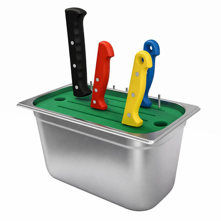 GGM Gastro Knife Holder for Knife Steriliser - Green - for GN 1/3 - 300x150mm - H: 20mm