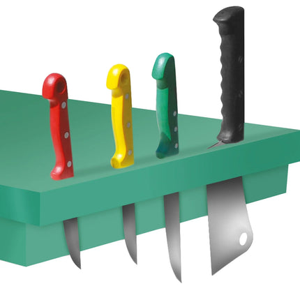 GGM Gastro Knife Holder - Plastic - 450mm length - Green - for FKPWT