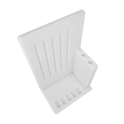 GGM Gastro Knife Rack - with Slots for 5 Knives & 2 Sharpeners - Polyethylene - 301x501x202mm - White