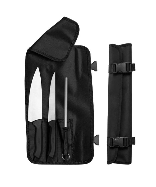 GGM Gastro Knife Set with Roll Bag - Stainless Steel | with Roll Bag