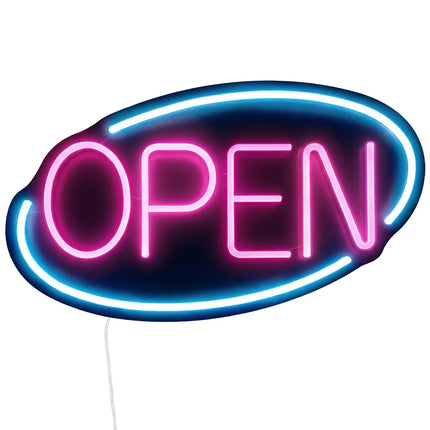 GGM Gastro LED Illuminated Sign – OPEN – Dimmable – Blue & Pink