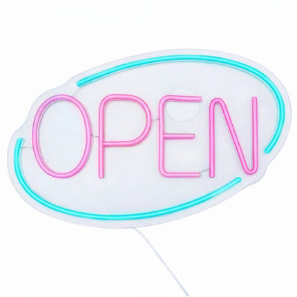 GGM Gastro LED Illuminated Sign – OPEN – Dimmable – Blue & Pink