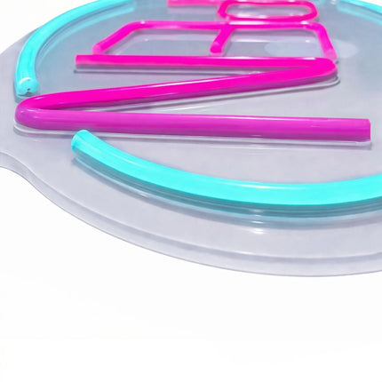 GGM Gastro LED Illuminated Sign – OPEN – Dimmable – Blue & Pink