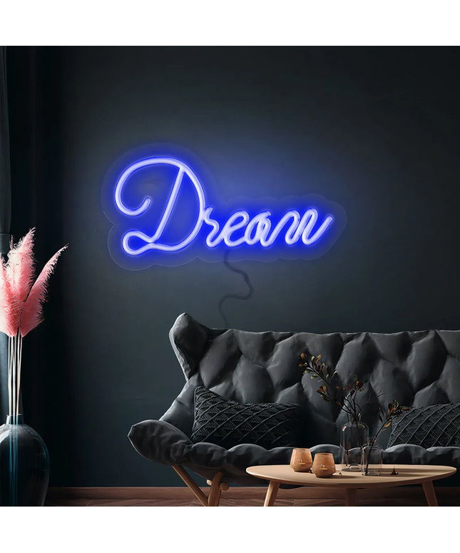 GGM Gastro LED Neon Sign - Dream - Blue - 450x180mm