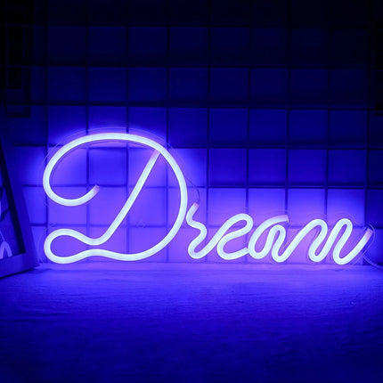 GGM Gastro LED Neon Sign - Dream - Blue - 450x180mm