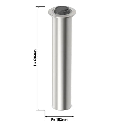 GGM Gastro Lid Dispenser - Stainless Steel - spring-loaded - In-Counter Version