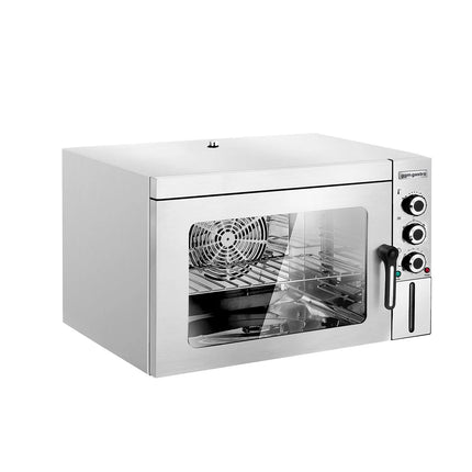 GGM Gastro Lò Đối Lưu Compact Điện - Phun Hơi - Điều Khiển Cơ - 1 Khoang Nướng - 1x 353x327mm - 30L - Kèm 1 Vỉ & 1 Khay Nướng 353x327mm