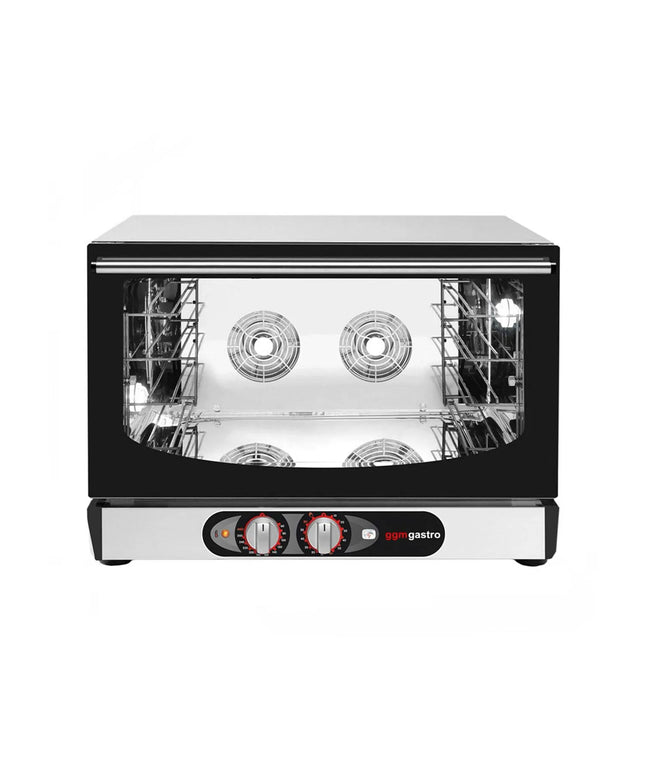 GGM Gastro Lò Đối Lưu Làm Bánh Điện - Phun Hơi - Điều Khiển Cơ - 1 Khoang Nướng - 4x GN 1/1 hoặc 600x400mm (EN 60x40)