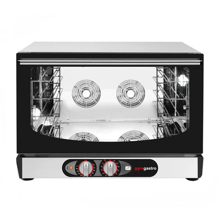 GGM Gastro Lò Đối Lưu Làm Bánh Điện - Phun Hơi - Điều Khiển Cơ - 1 Khoang Nướng - 4x GN 1/1 hoặc 600x400mm (EN 60x40)