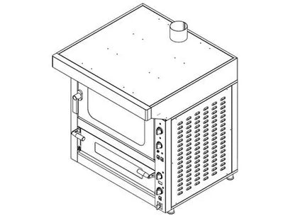 GGM Gastro Lò Đối Lưu Làm Bánh - Phun Hơi - Điều Khiển Số - 4x 600x400mm (EN 60x40) - Lò Pizza - 7 bánh 25.4 cm (Ø25cm)
