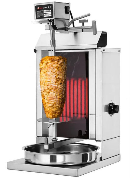GGM Gastro Lò Doner Kebab Điện (Shawarma/Gyros) - 1 Họng - Đến 5kg - 1.85kW - Để Bàn - Kèm 2 Cửa Đôi