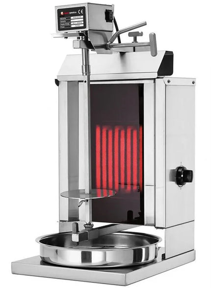 GGM Gastro Lò Doner Kebab Điện (Shawarma/Gyros) - 1 Họng - Đến 5kg - 1.85kW - Để Bàn - Kèm 2 Cửa Đôi