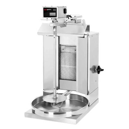 GGM Gastro Lò Doner Kebab Gas (Shawarma/Gyros) - 1 Họng - Đến 5kg - 3.25kW - Để Bàn - Kèm 1 Xiên, Khay Hứng & 2 Cửa Đôi
