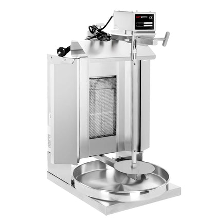 GGM Gastro Lò Doner Kebab Gas (Shawarma/Gyros) - 1 Họng - Đến 5kg - 3.25kW - Để Bàn - Kèm 1 Xiên, Khay Hứng & 2 Cửa Đôi