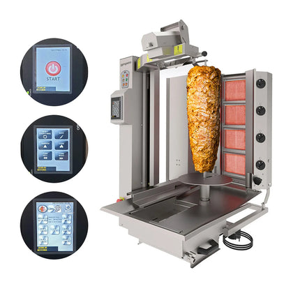 GGM Gastro Lò Doner Kebab Gas Tự Động - 4 Họng - Đến 95kg - 10.64kW