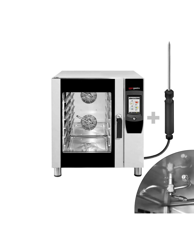 GGM Gastro Lò Hấp Combi Điện - Điều Khiển Cảm Ứng - 7x GN 1/1 - Kèm Hệ Thống Rửa Tự Động & Đầu Dò Nhiệt Lõi