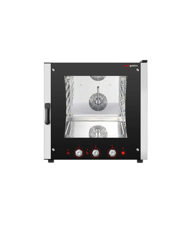 GGM Gastro Lò Hấp Combi Điện - Điều Khiển Cơ - 6x GN 1/1 hoặc 6x EN 600x400 - Kèm Khay Hứng Nước Ngưng, Đèn Halogen, Cảm Biến Nhiệt An Toàn, Chức Năng Làm Nóng & Làm Mát, Phun Hơi Trực Tiếp Điều Chỉnh Được, Điều Khiển Phun Nước Thủ Công
