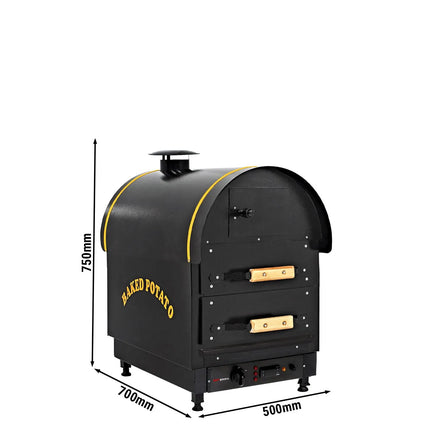 GGM Gastro Lò Nướng Khoai Điện - Điều Khiển Số - 3kW - 380V - 500x750x700mm - 2 Ngăn Kéo