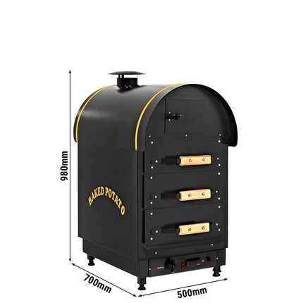 GGM Gastro Lò Nướng Khoai Điện - Điều Khiển Số - 4.5kW - 380V - 500x980x700mm - 3 Ngăn Kéo