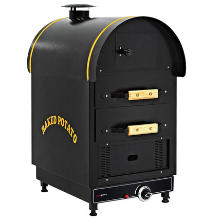GGM Gastro Lò Nướng Khoai Gas - Điều Khiển Cơ - 4.9kW - 500x950x700mm - 2 Ngăn Kéo