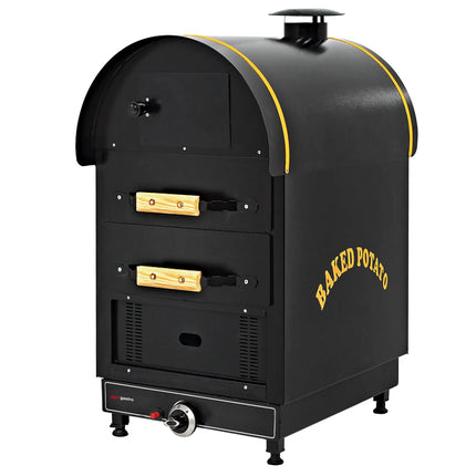 GGM Gastro Lò Nướng Khoai Gas - Điều Khiển Cơ - 4.9kW - 500x950x700mm - 2 Ngăn Kéo