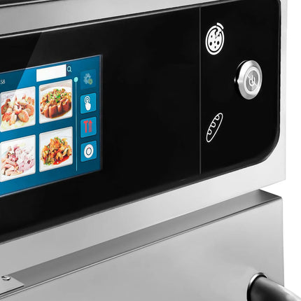 GGM Gastro Lò Nướng Tốc Độ Cao - Cảm Ứng - 3.5kW - Thép Không Gỉ - Không Cần Ống Thoát - Kèm Khay Pizza, Giỏ Lưới, Khay Nướng Chống Dính | Nấu Nhanh Hơn 80%